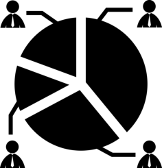 Circular Graphic With Candidates Percentages Of Votation Simple Sketch Drawing Svg, Free Vectors File